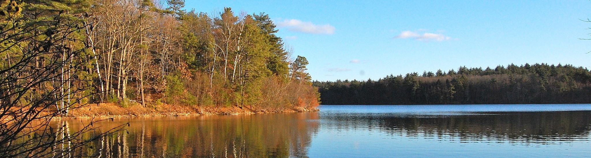 This is a stock photo Walden Pond.