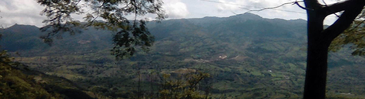 A view of the landscape of the department Santander, from the bus to Bogot?