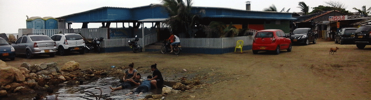 The restaurant on the Bocas de Ceniza in Barranquilla, Colombia.
