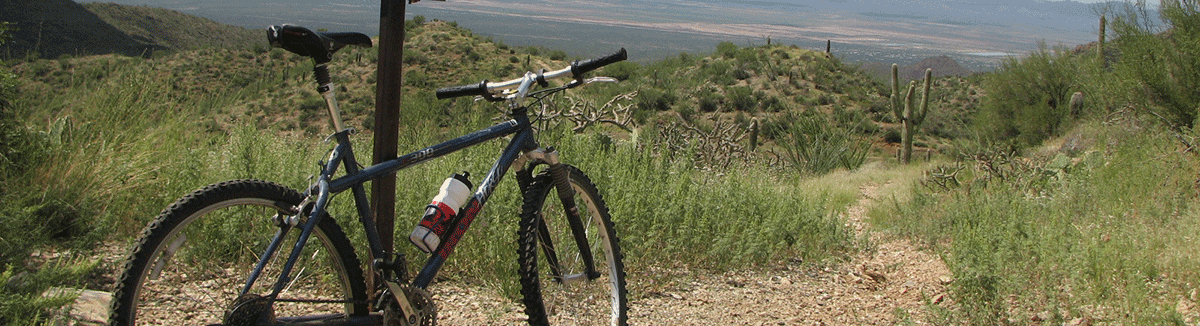 Mtn biking in the Tucson Mtns on the King Canyan Trail.