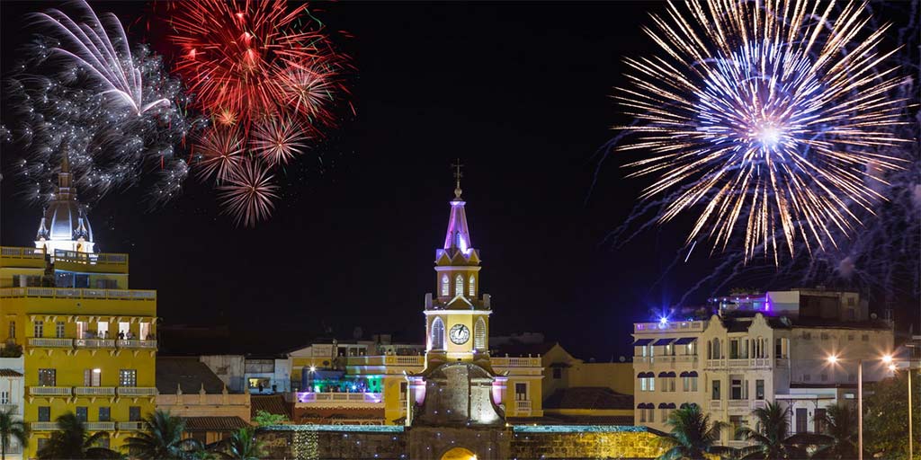 New Year's Celebration in Cartagena, Colombia
