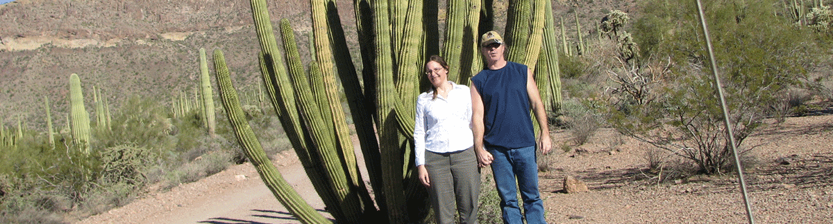 Cheryl and I at Organ Pipe National Park.