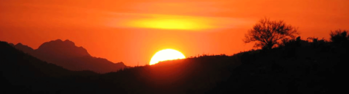 Sunset in Tucson, AZ.