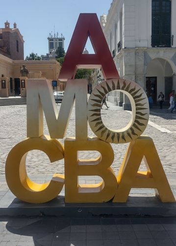 C&oacute;rdoba sign in plaza San Martin (Independencia).