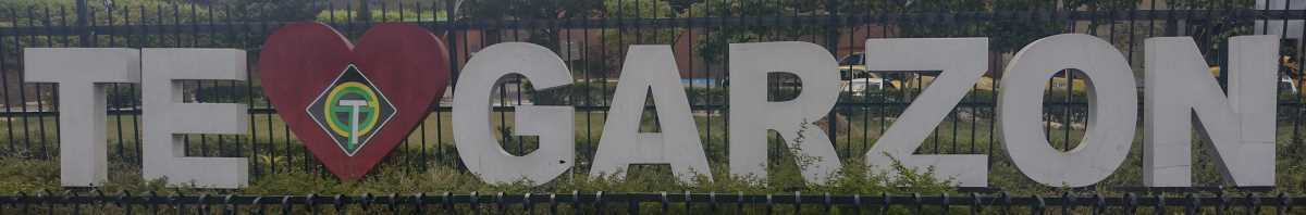 garzon-sign.jpg The city name letters sign is in front of the bus terminal.