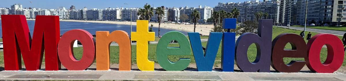 The city name sign is located at Rambla de Pocitos