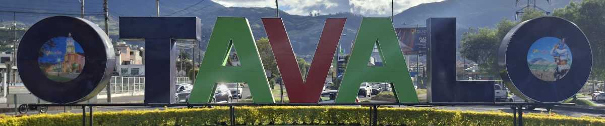 otavalo-sign.jpg The city name sign is located in the turning circle on the highway E35 at Av. Juan de Albarrazin.
