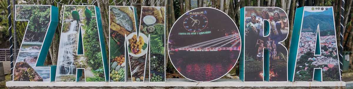 zamora-sign.jpg This sign is located at the intersection of the main highway through town and the main road alongside the Zamora River