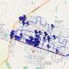 El Carmen, Argentina 2023 walking route with photo locations