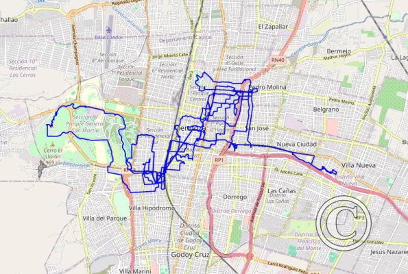 Mendoza, AR, 2024 walking route