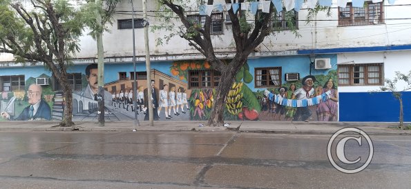 Mural across from Plaza San Martin