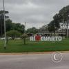 Rio Cuarto sign in turning circle at Capitan Giachino y Av. Espana