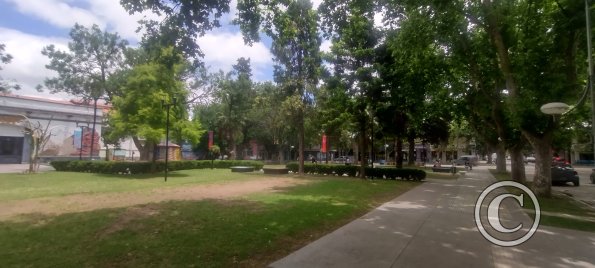 Plaza Sesquicentenario at Rivadavia y Pedernera y Balcarce