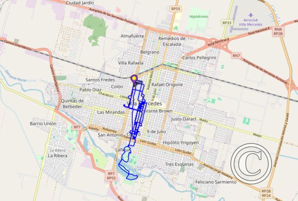 Villa Mercedes, AR 2024 walking route