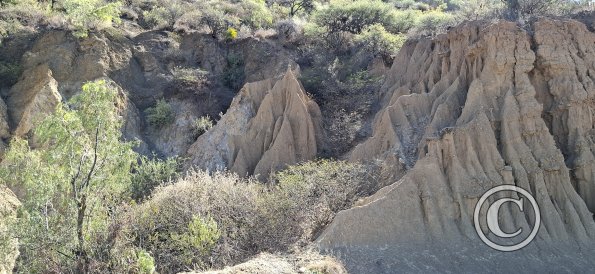 Badlands Erosion and earth pillars
