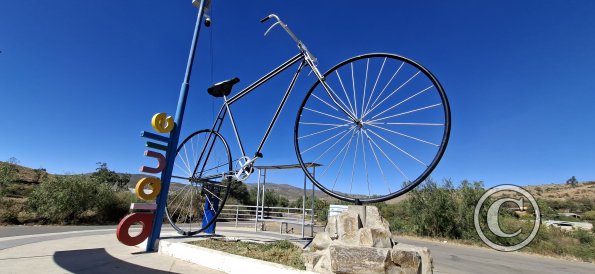 Bicycle monument in the south entrance to the city