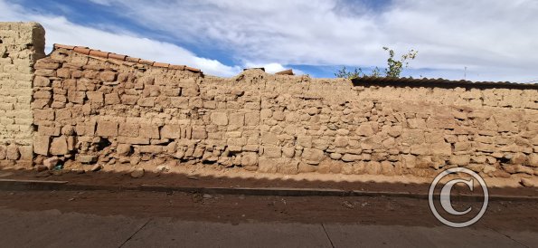 An adobe wall