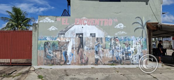 Old mural on Calle 24 de Septiembre and Calle Camacho