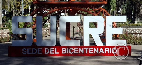 City name sign in Parque Libertador Simon Bolivar