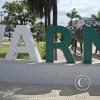City name sign in Rotonda Sur