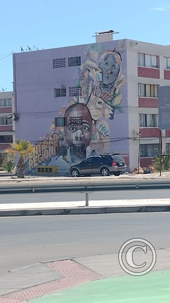 Mural across from Parque Lauca, Av. Alejandro Azola y Calle Lauca