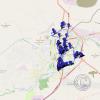 Calama Chile 2023 walking route with photo locations