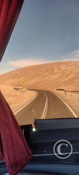 View of the Panamericana Hwy from the bus