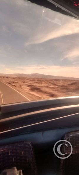 View of the barren desert from the bus (2)