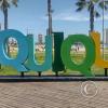 Iquique sign at Parque Cavancha at Playa Cavancha