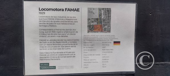 Locomotive FAMAE, in service from 1926 until 1965 (2)