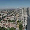 city view from the apartment building roof