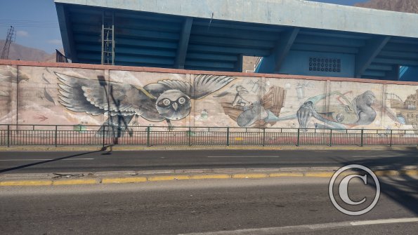 Mural at the Estadio Municipal, Av. Teniente Merino (2)