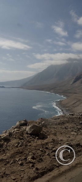 View of the coast from the bus