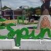 Espinal city name letters at town entrance at Ruta 40TL and Calle 21