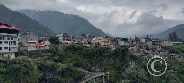 View from the bridge over the Rio Pastaza