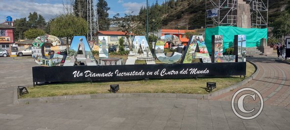 Calacali city name sign in Parque Carlota Jaramillo
