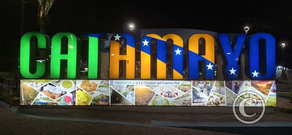 City name sign in Parque Central