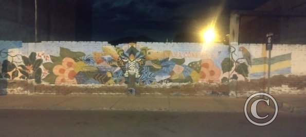 Mural onPrimero de Mayo near Abdon Calderon