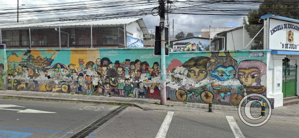 Mural on Teran at Simon Bolivar