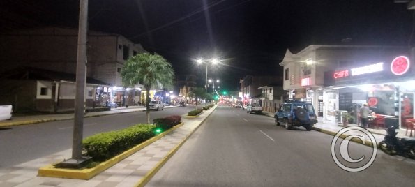 E45 from near Sor Francisca at night