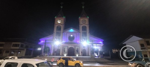 Iglesia Nuestra Senora de Fatima at night