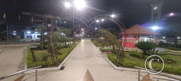 Parque Central at night