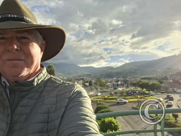 Me with the city behind