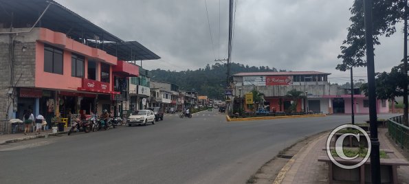 Looking into the town from the western entrance