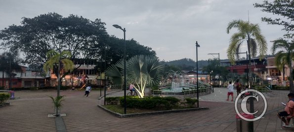 Parque Central from Calle Pichincha