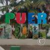 Puerto Quito City Name Sign on Ruta 28 at west entrance