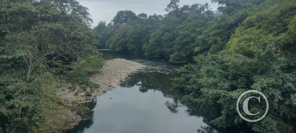 Rio Caoni splits the west side of town