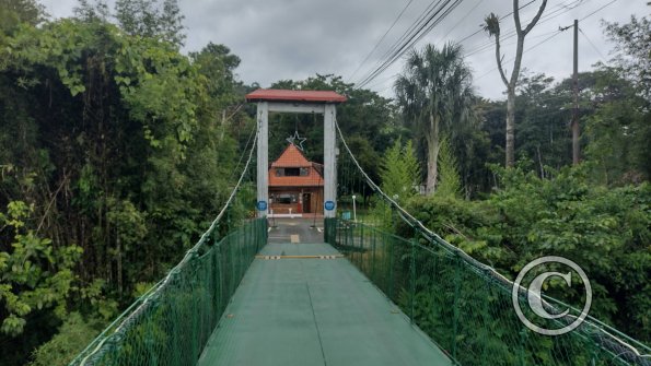 Bridge to private hotel and restaurant area