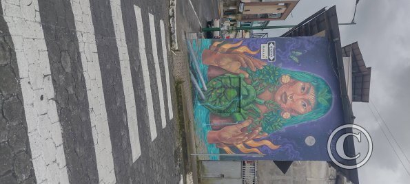 Mural on Av Ceslao Marin at Av Manabi