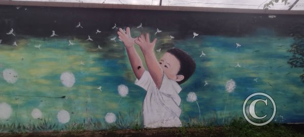 Mural in Parque del Nino at 8 de Diciembre